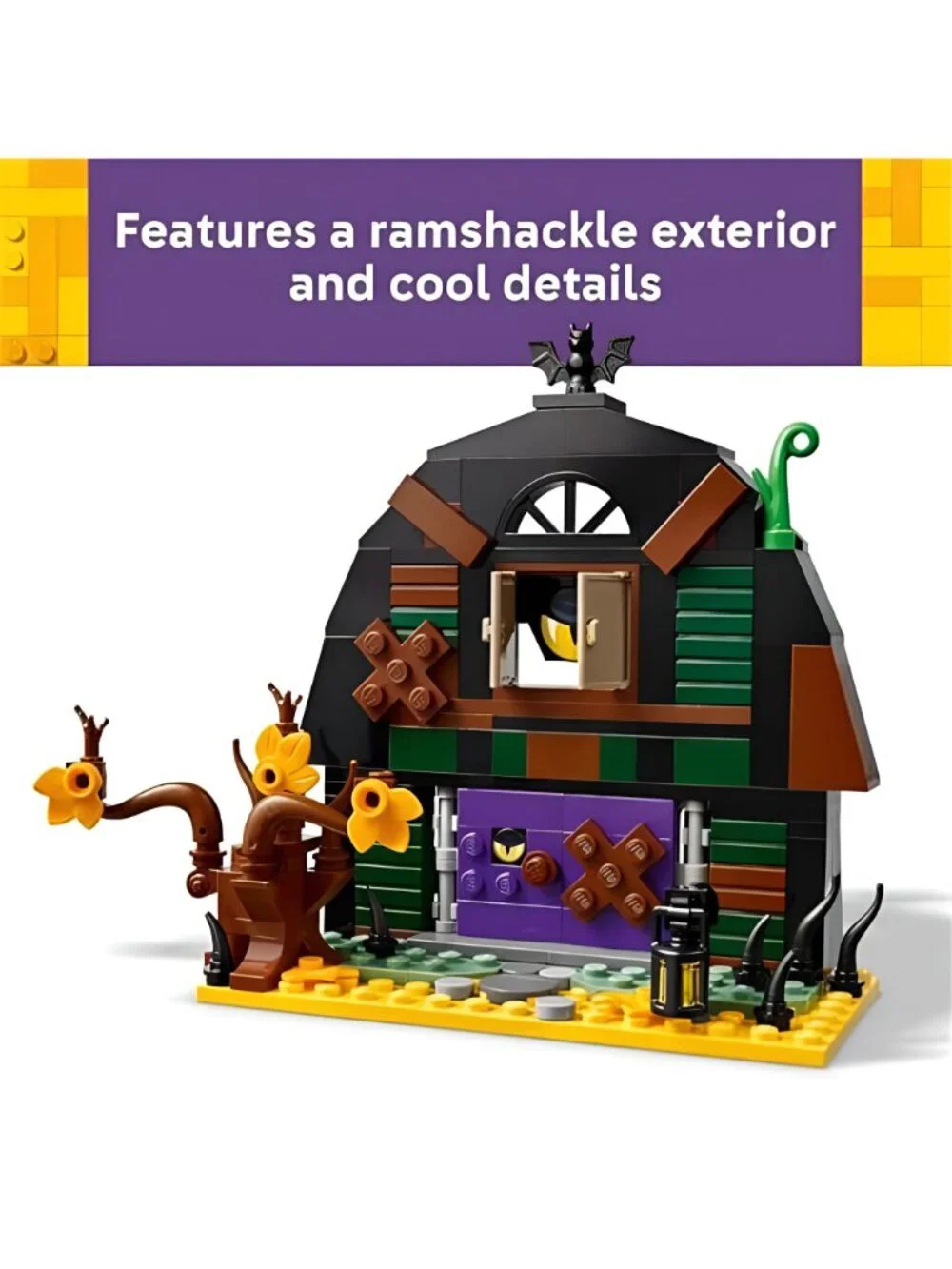 Halloween Barn Building Toy - Room Decor & Pretend Play Set for Boys &